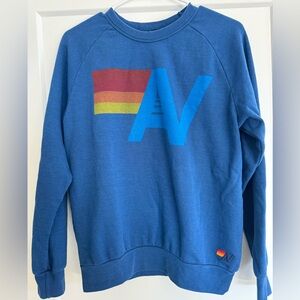 Blue Aviator Nation crewneck Sweatshirt with logo Size Small